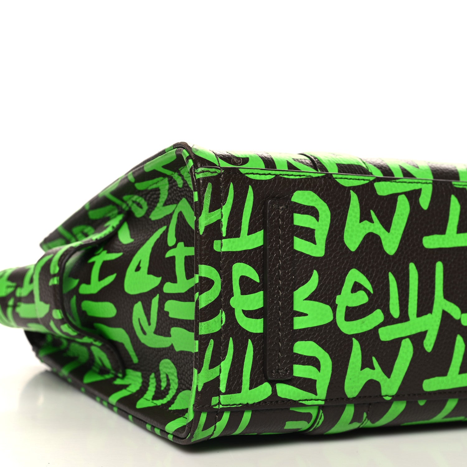 Marc Jacobs X STEPHEN SPROUSE Grained Calfskin Medium The Tote Bag Green 8 of 10