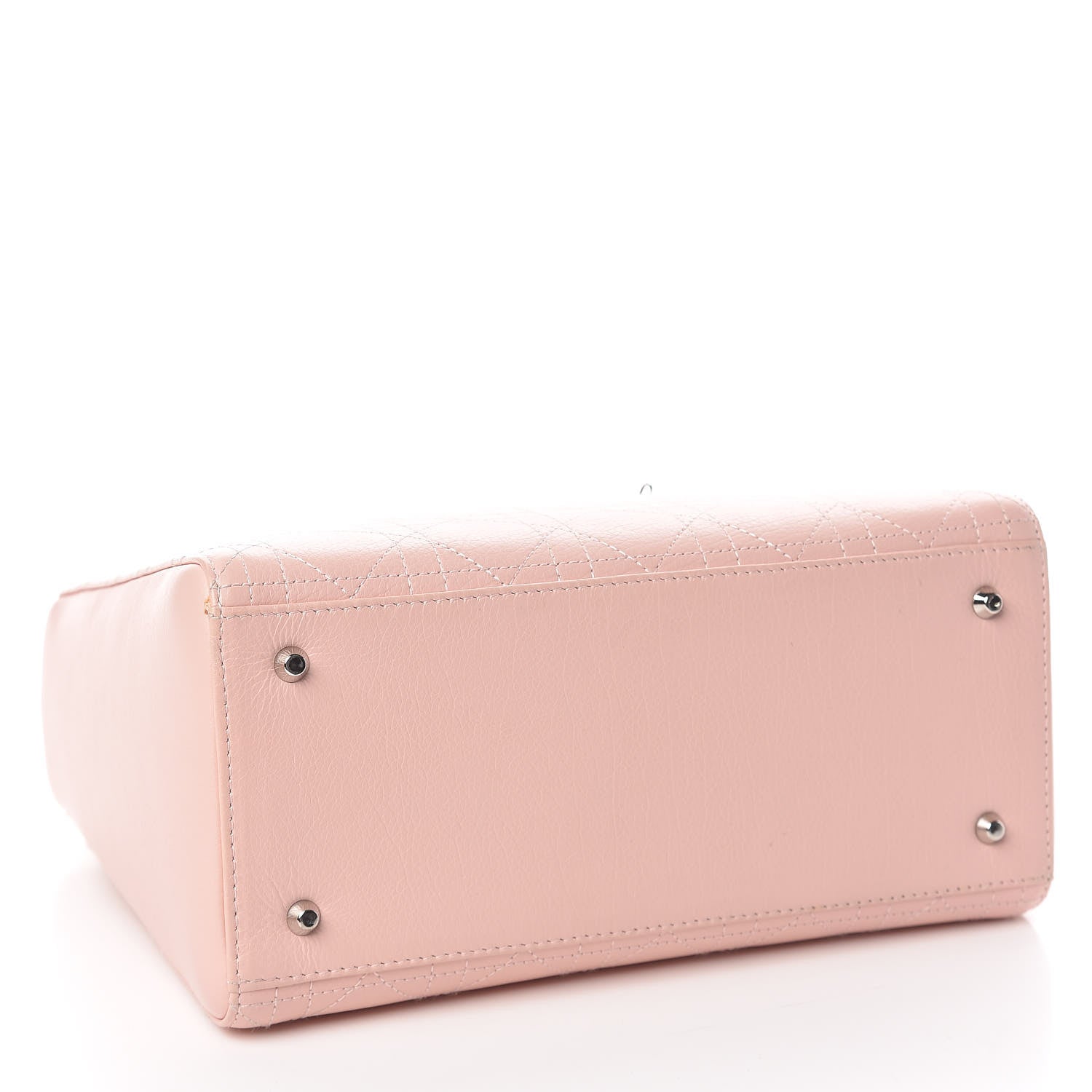 Christian Dior Grained Calfskin Cannage Medium Lady Dior Pink 4 of 20