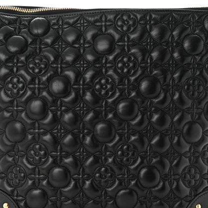 Louis Vuitton Lambskin Quilted Flowers Triangle Softy Black 7 of 10