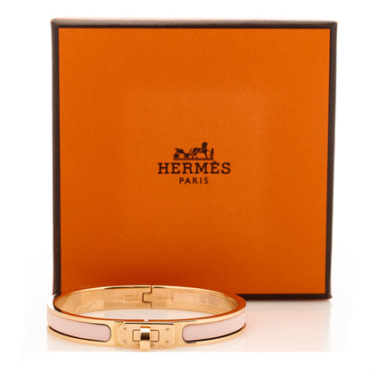 Hermes Enamel Mini Clic Kelly Bracelet PM Rose Candeur 5 of 5