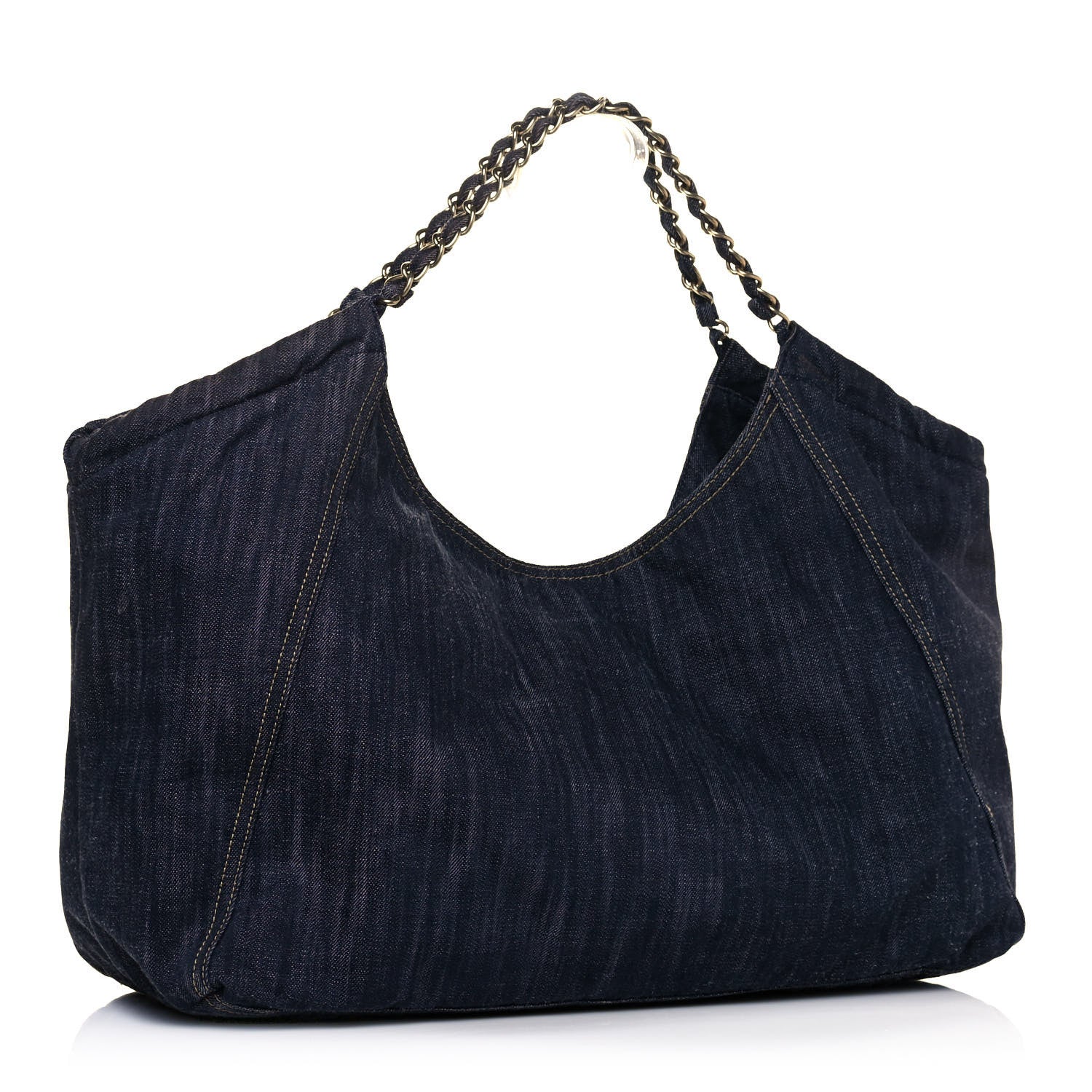 Chanel Denim XL Coco Cabas Tote Dark Blue 2 of 15