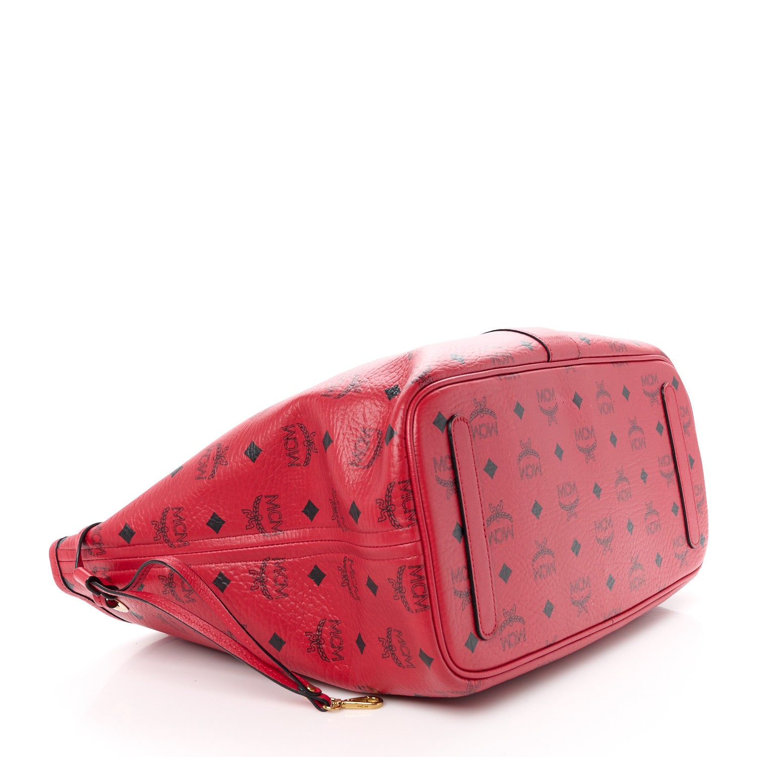 MCM Visetos Medium Liz Reversible Shopper Tote Ruby Red 7 of 20