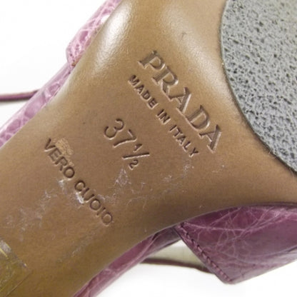 Prada Crocodile Rosette Pumps 37.5 6 of 8
