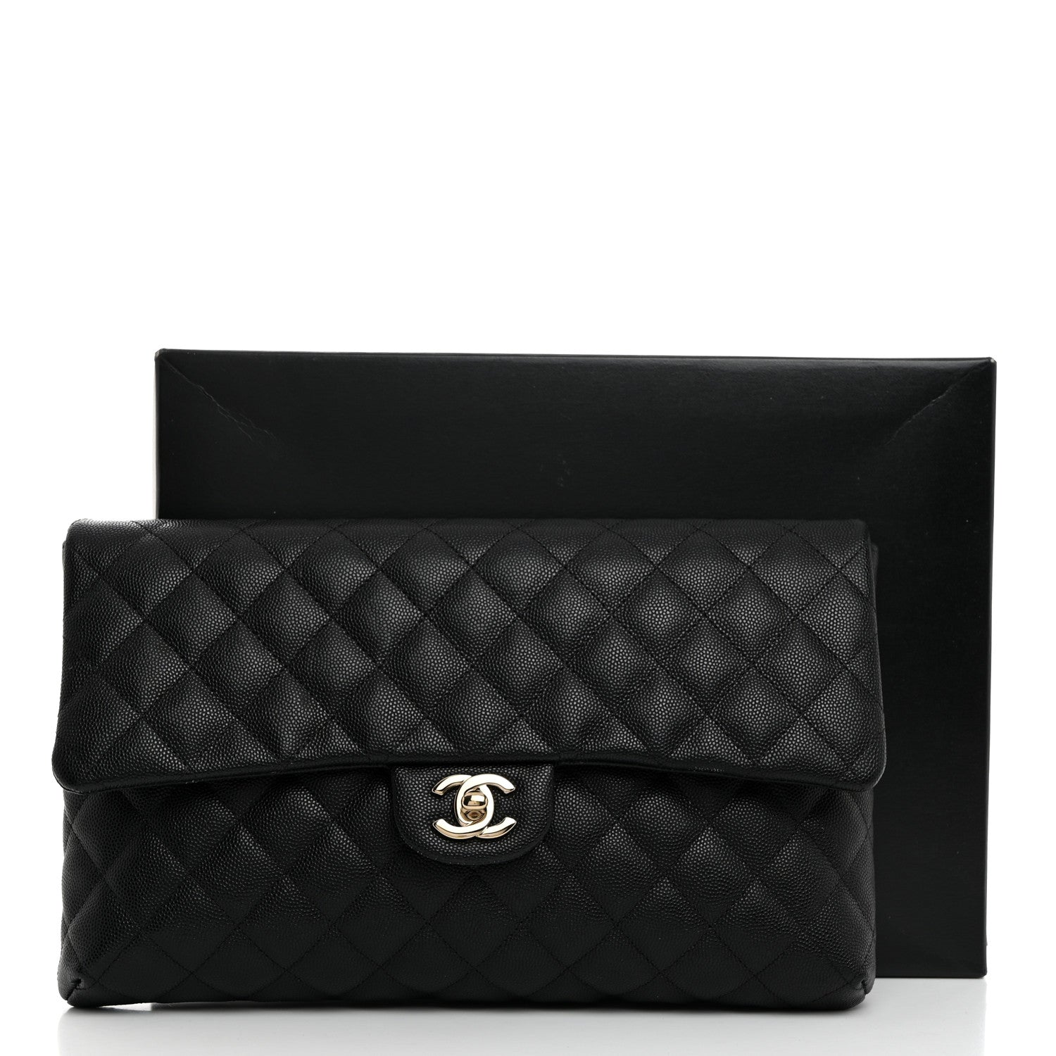 Chanel Caviar Quilted Flap Clutch Black 8 of 8