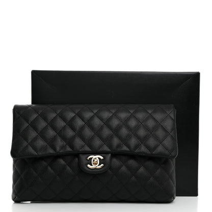 Chanel Caviar Quilted Flap Clutch Black 8 of 8