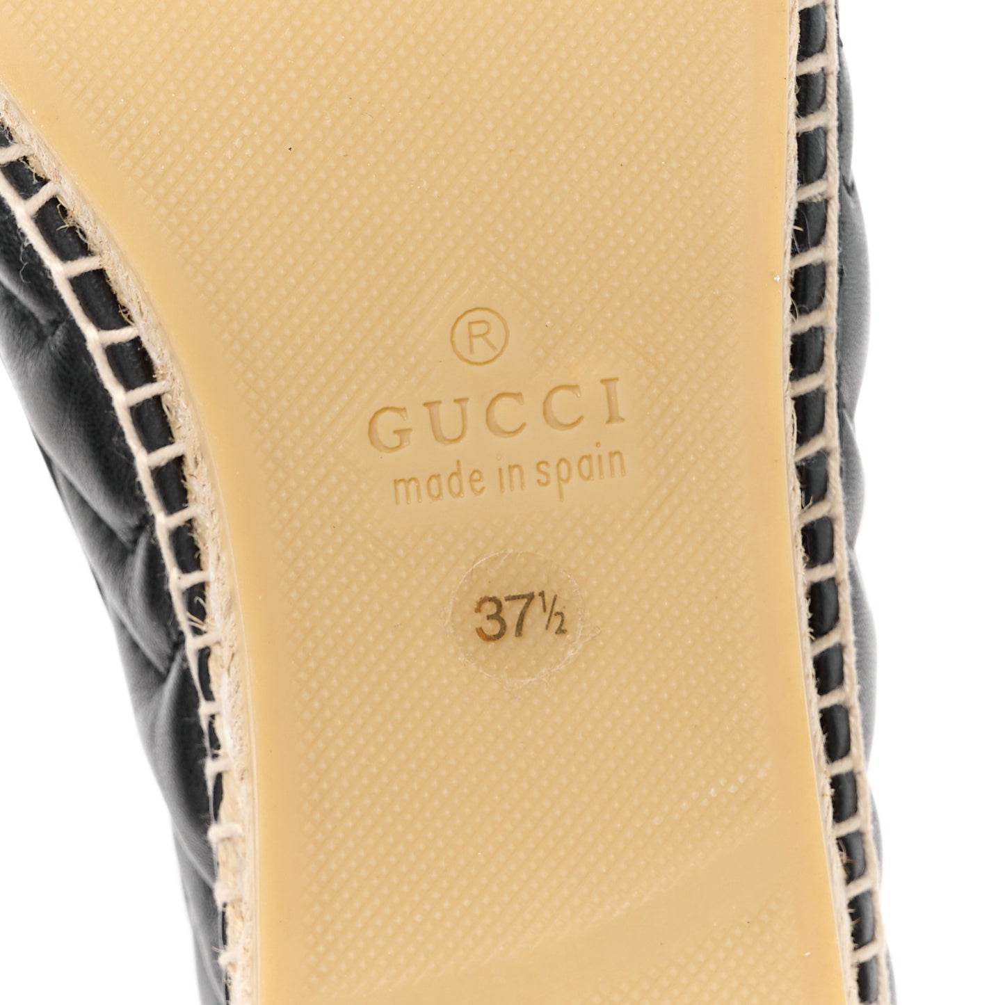 Nappa Matelasse GG Marmont Espadrilles 37.5 Black