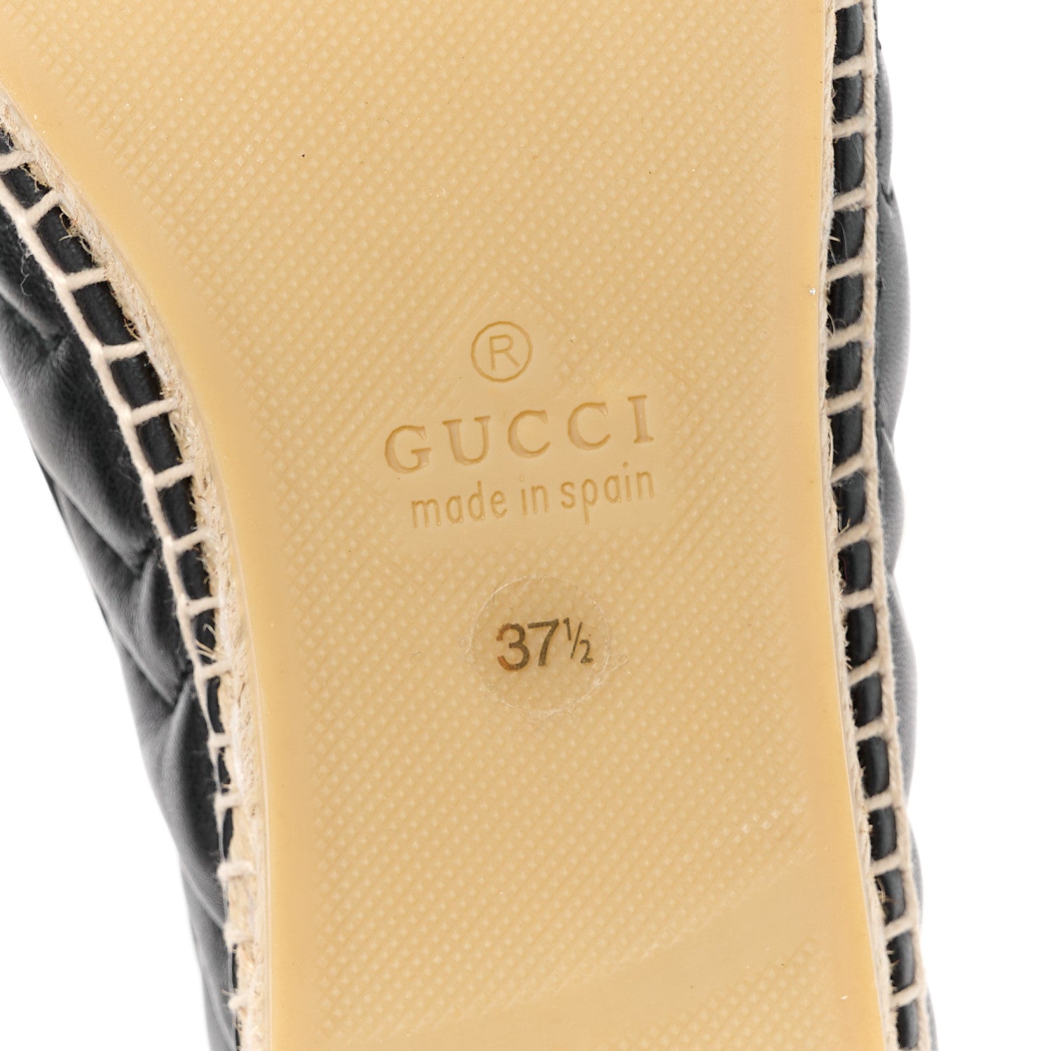 Gucci Nappa Matelasse GG Marmont Espadrilles 37.5 Black 6 of 11