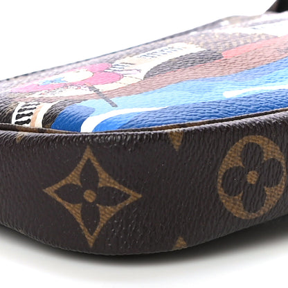 Louis Vuitton Monogram 2019 Christmas Animation Mini Venice Pochette Accessories Blue 9 of 10