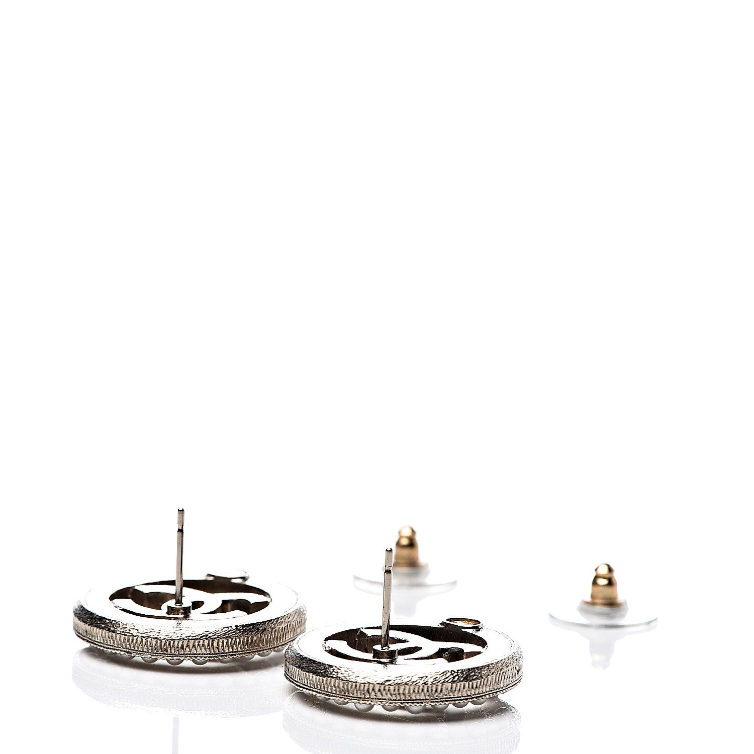 Chanel Pearl CC Round Earrings Gold 3 of 6