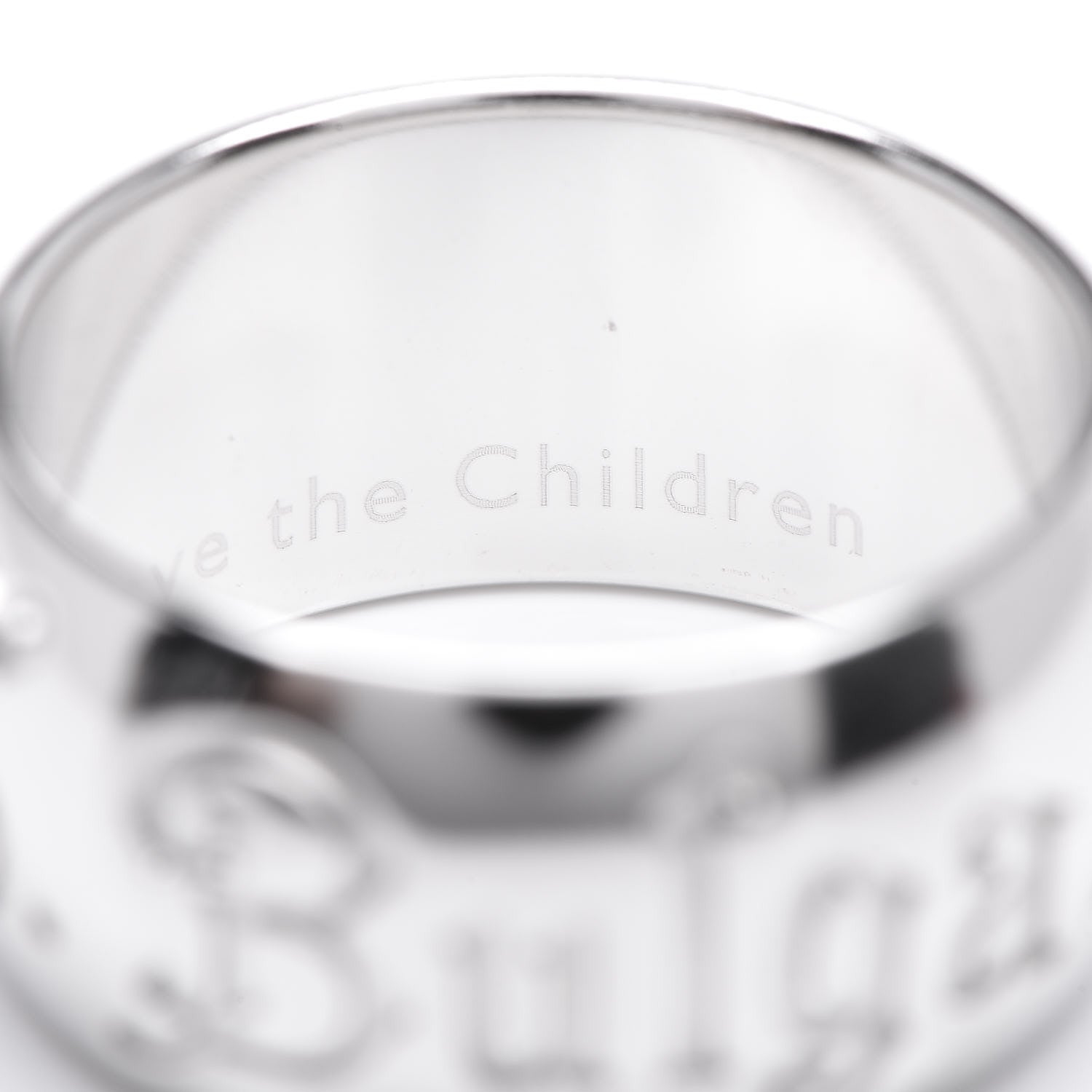 Bulgari Sterling Silver Save The Children Ring 54 7 6 of 6