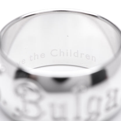 Bulgari Sterling Silver Save The Children Ring 54 7 6 of 6
