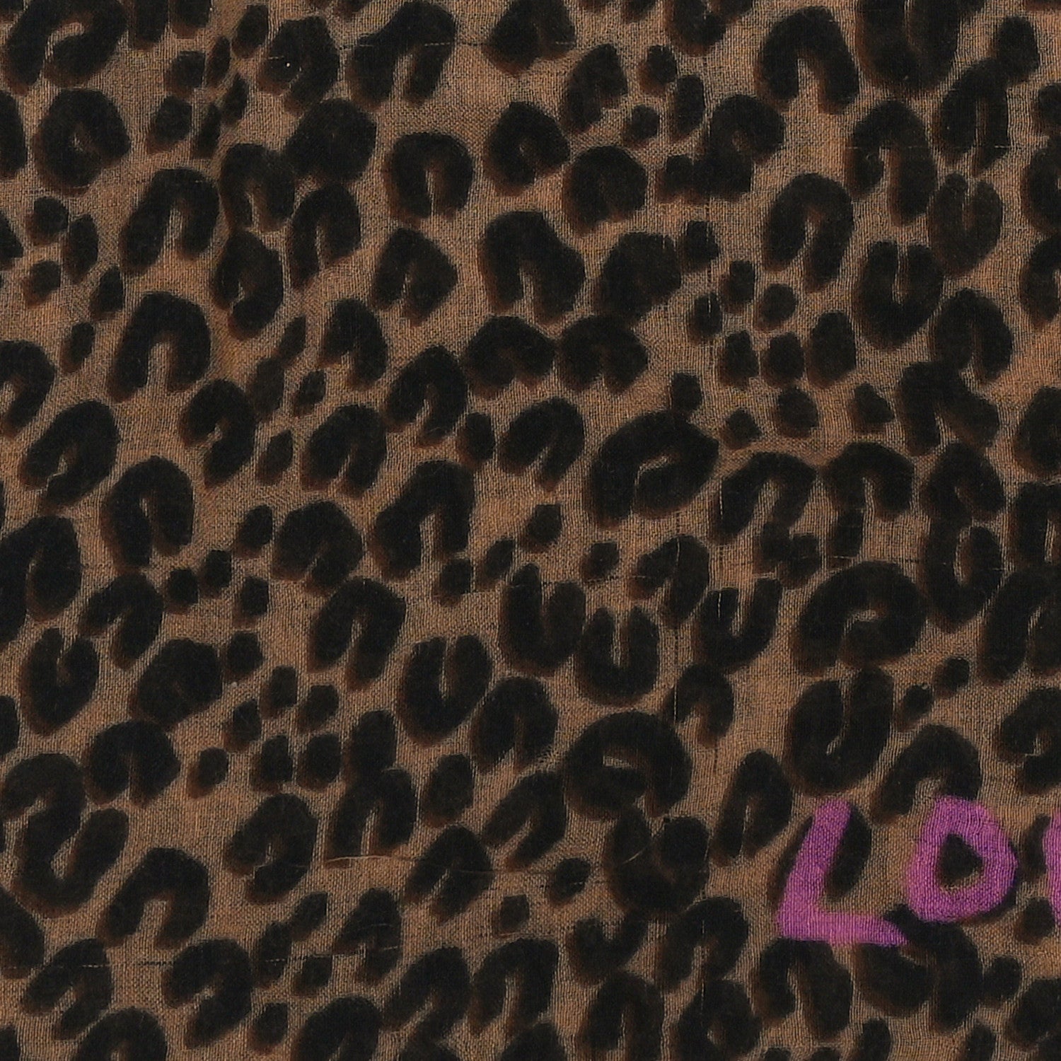 Louis Vuitton Cashmere Silk Leopard Etole Stole Marron 4 of 4
