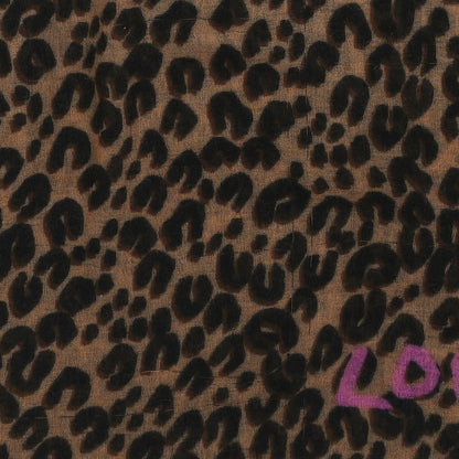 Louis Vuitton Cashmere Silk Leopard Etole Stole Marron 4 of 4