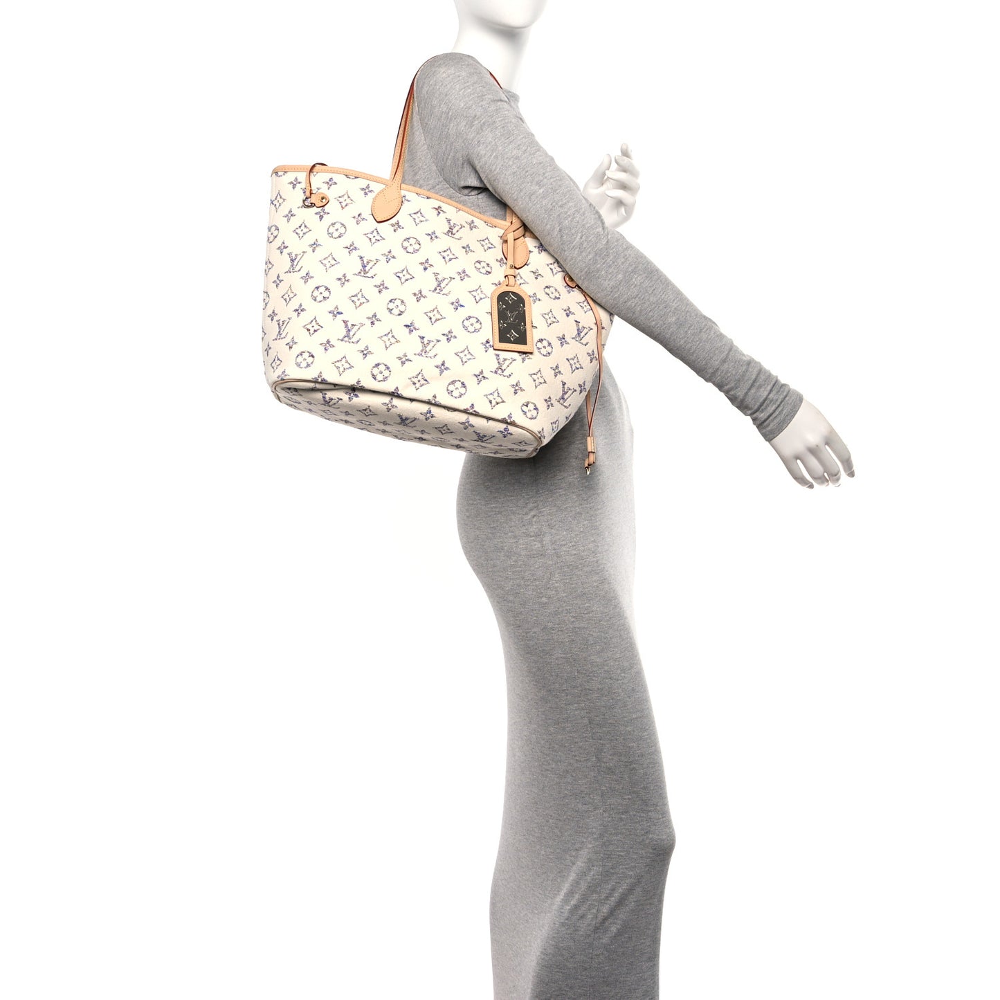 Monogram Jacquard Neverfull MM Multicolor Beige