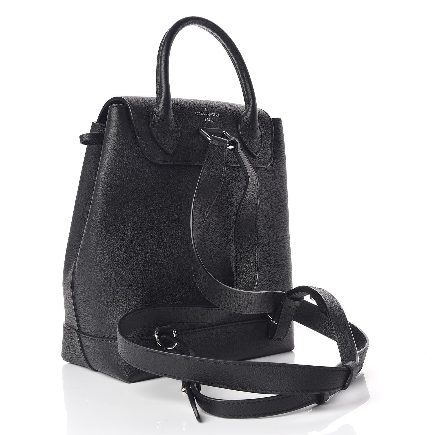 Louis Vuitton Calfskin Lockme Backpack Black 3 of 11