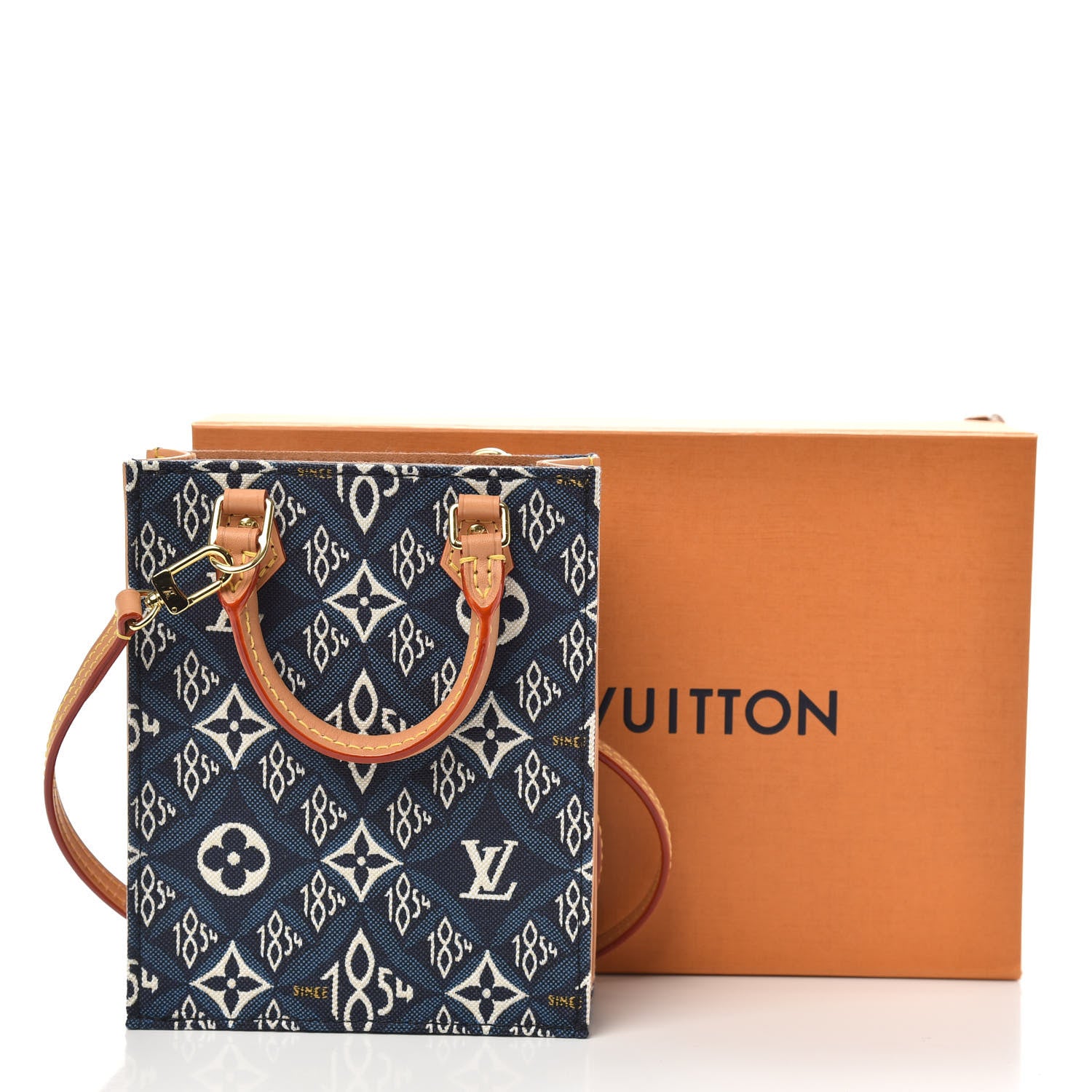 Louis Vuitton Jacquard Since 1854 Petit Sac Plat Blue 10 of 10