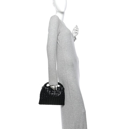 Bottega Veneta Calfskin Intrecciato Mini Hop Black 2 of 9