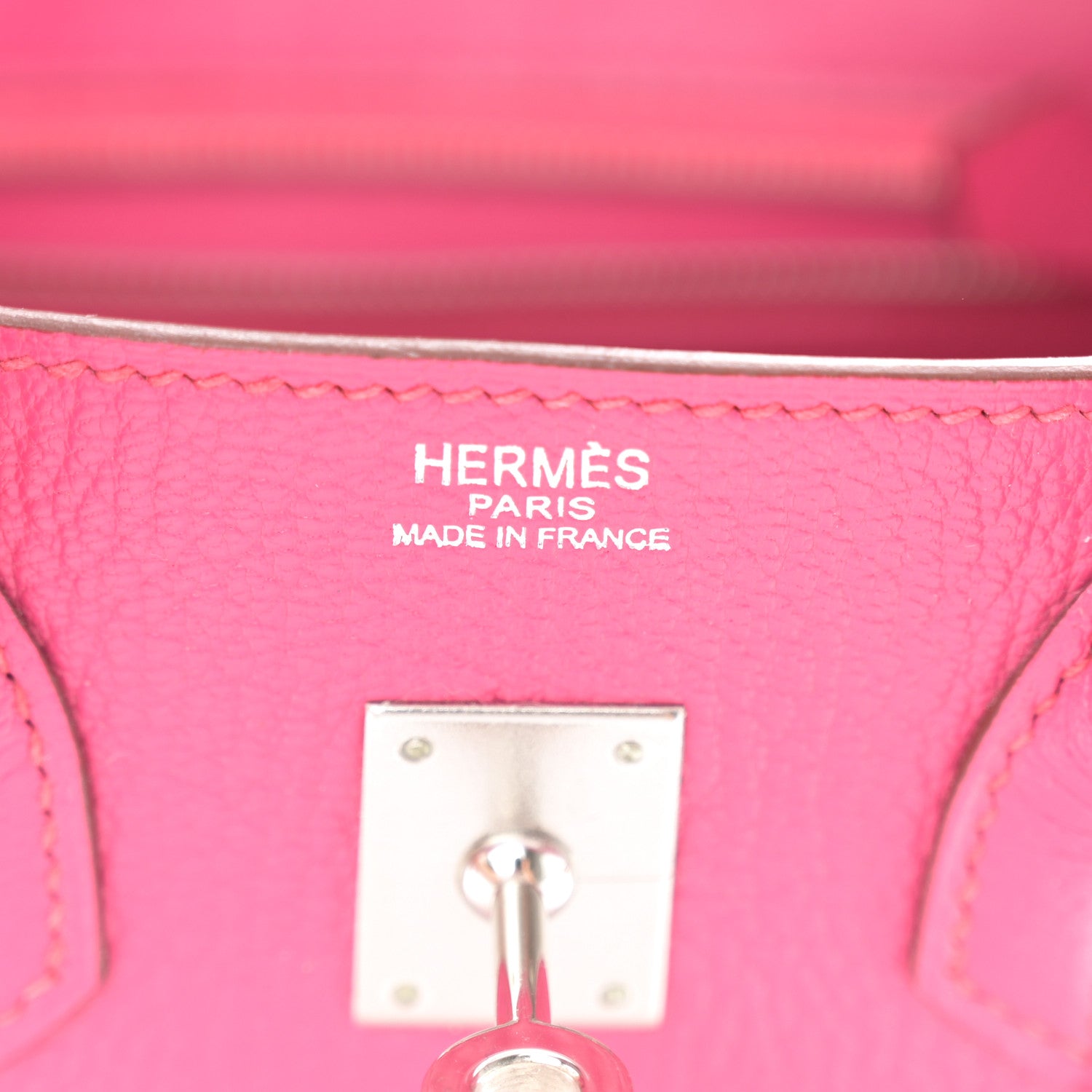 Hermes Chevre Mysore Birkin 25 Rose Shocking 6 of 14