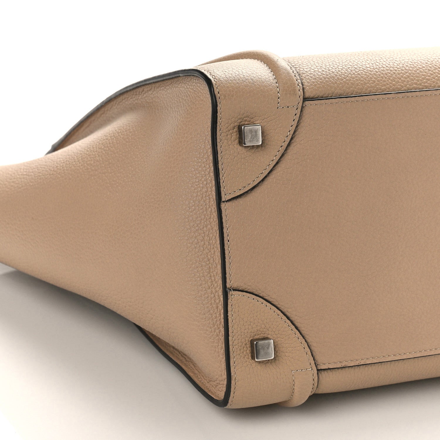 Celine Drummed Calfskin Mini Luggage Dune 7 of 9