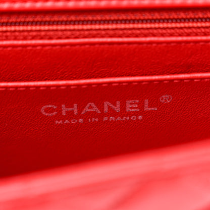 Chanel Lambskin Quilted Mini Rectangular Flap Red 6 of 15