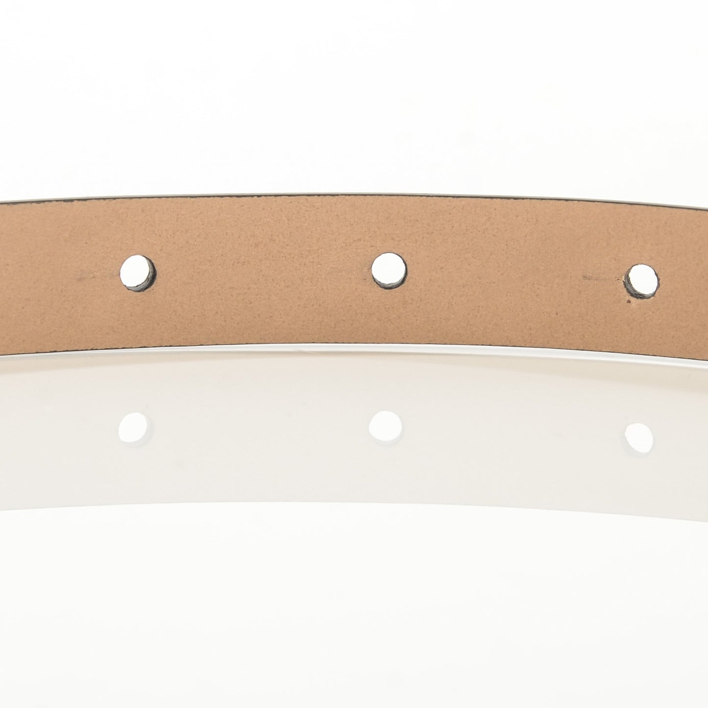 Striated Patent CC Logo Skinny Belt 95 38 Dark Grey