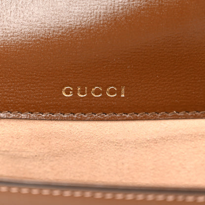 Gucci GG Supreme Monogram Azalea Calfskin Horsebit 1955 Mini Bag Beige Ebony Brown Sugar 7 of 12