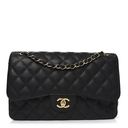 Chanel Caviar Quilted Jumbo Double Flap Black 1 of 19
