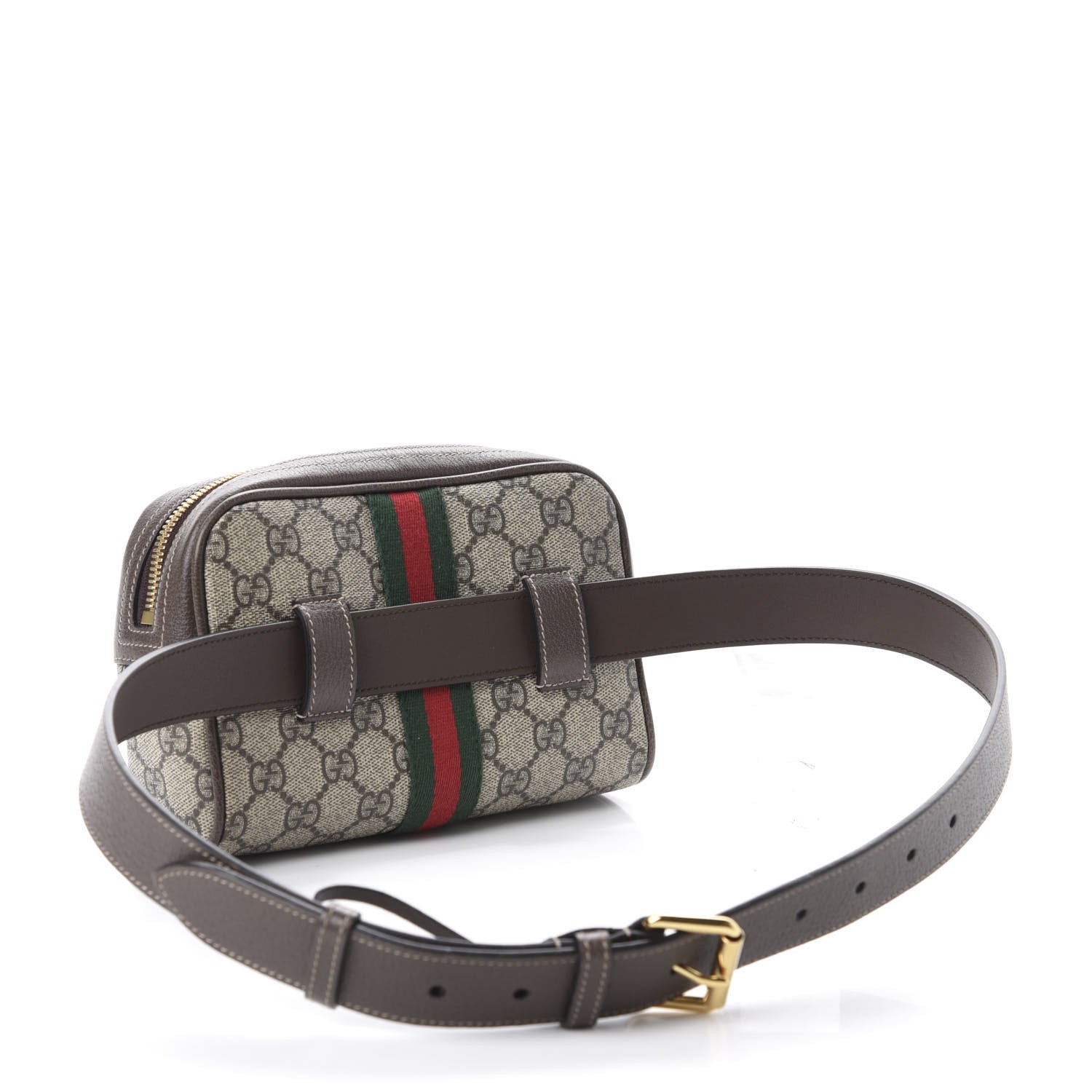 Gucci GG Supreme Monogram Web Small Ophidia Belt Bag 85 34 Dark Brown 3 of 10