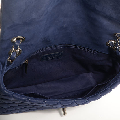 Chanel Iridescent Calfskin New Bubble Large Flap Navy 6 of 9