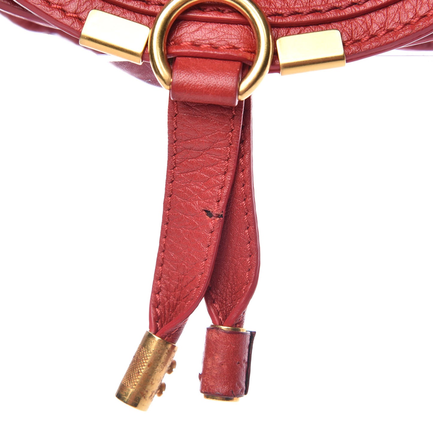 Calfskin Mini Marcie Round Crossbody Bag Red