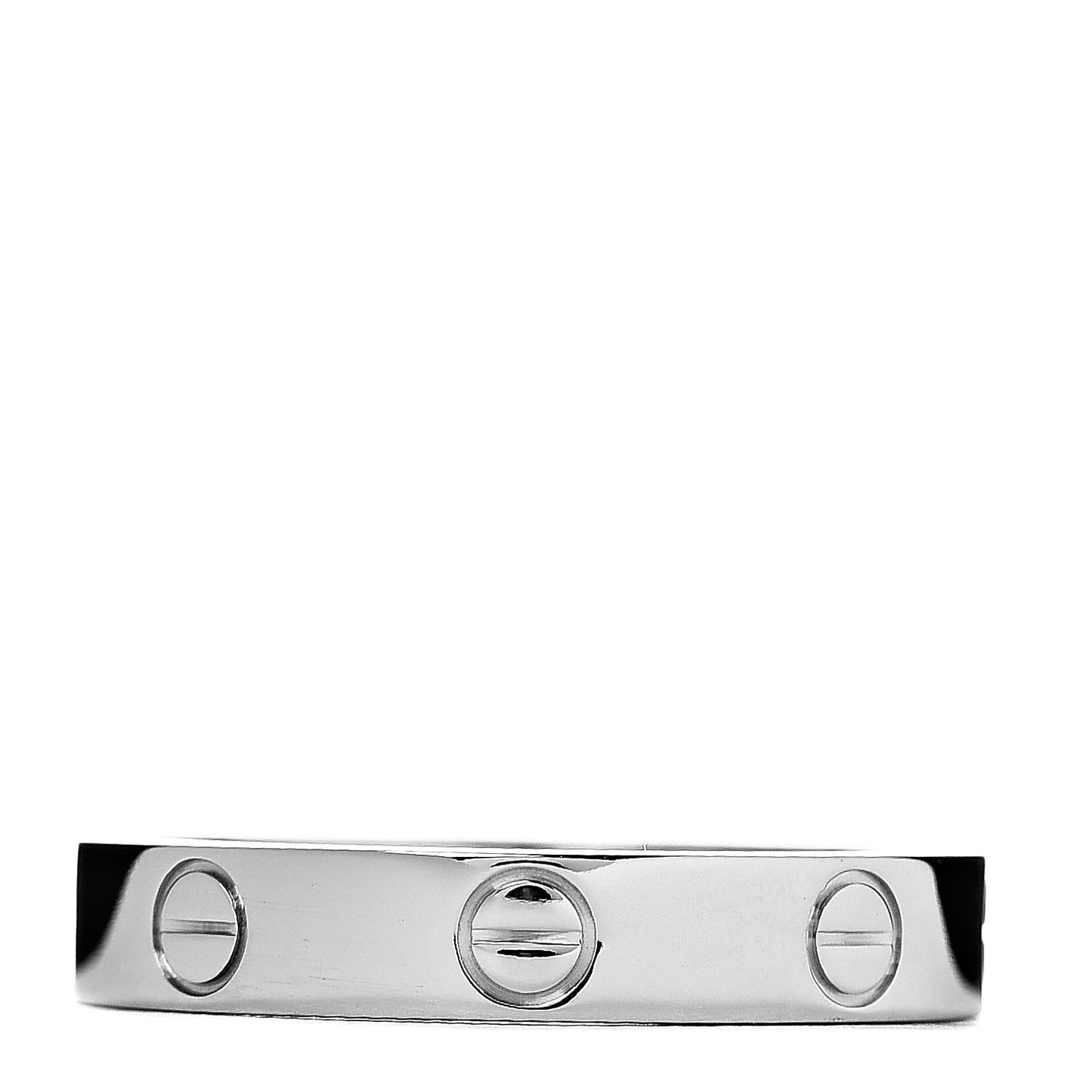 18K White Gold 3.5mm LOVE Wedding Band Ring 54 6.75
