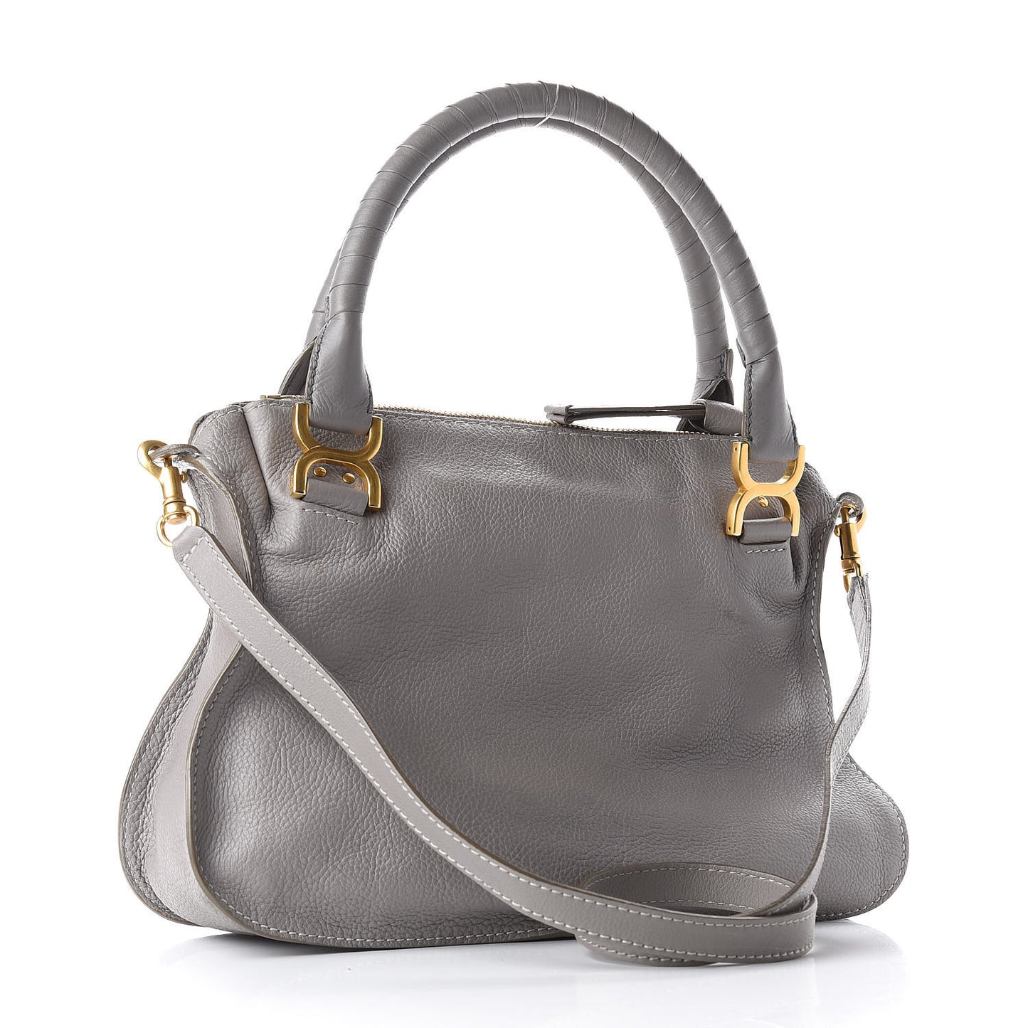 Calfskin Medium Marcie Satchel Cashmere Grey
