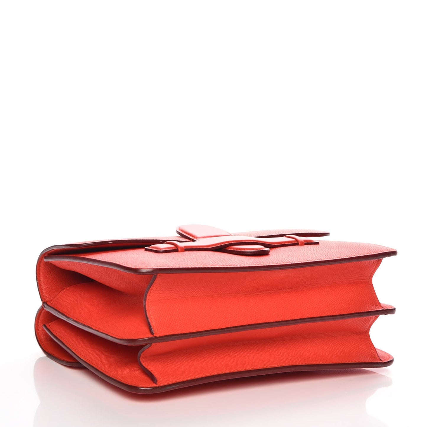 Baby Grained Calfskin Medium Symmetrical Bag Vermillion
