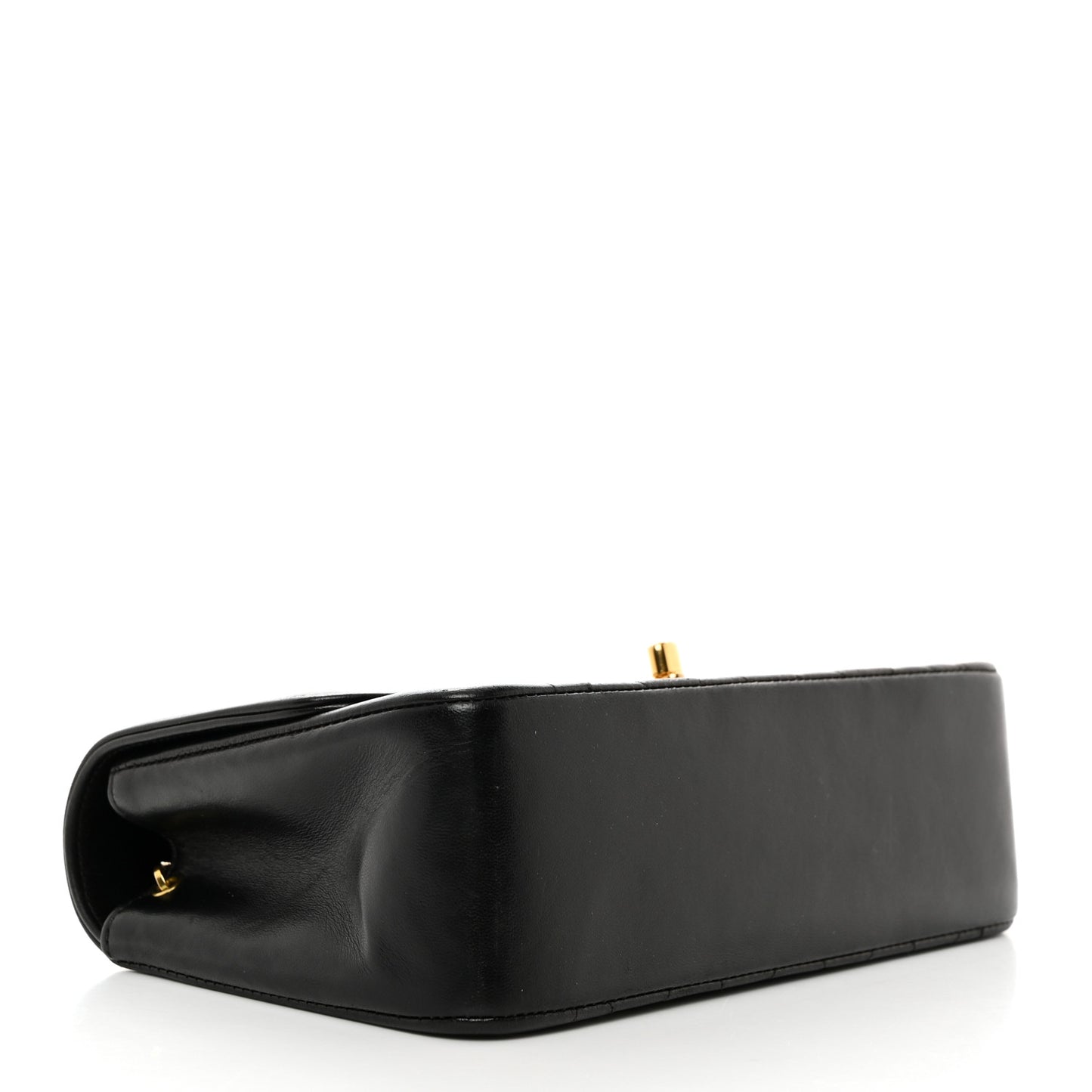 Lambskin Quilted Small Single Flap Black
