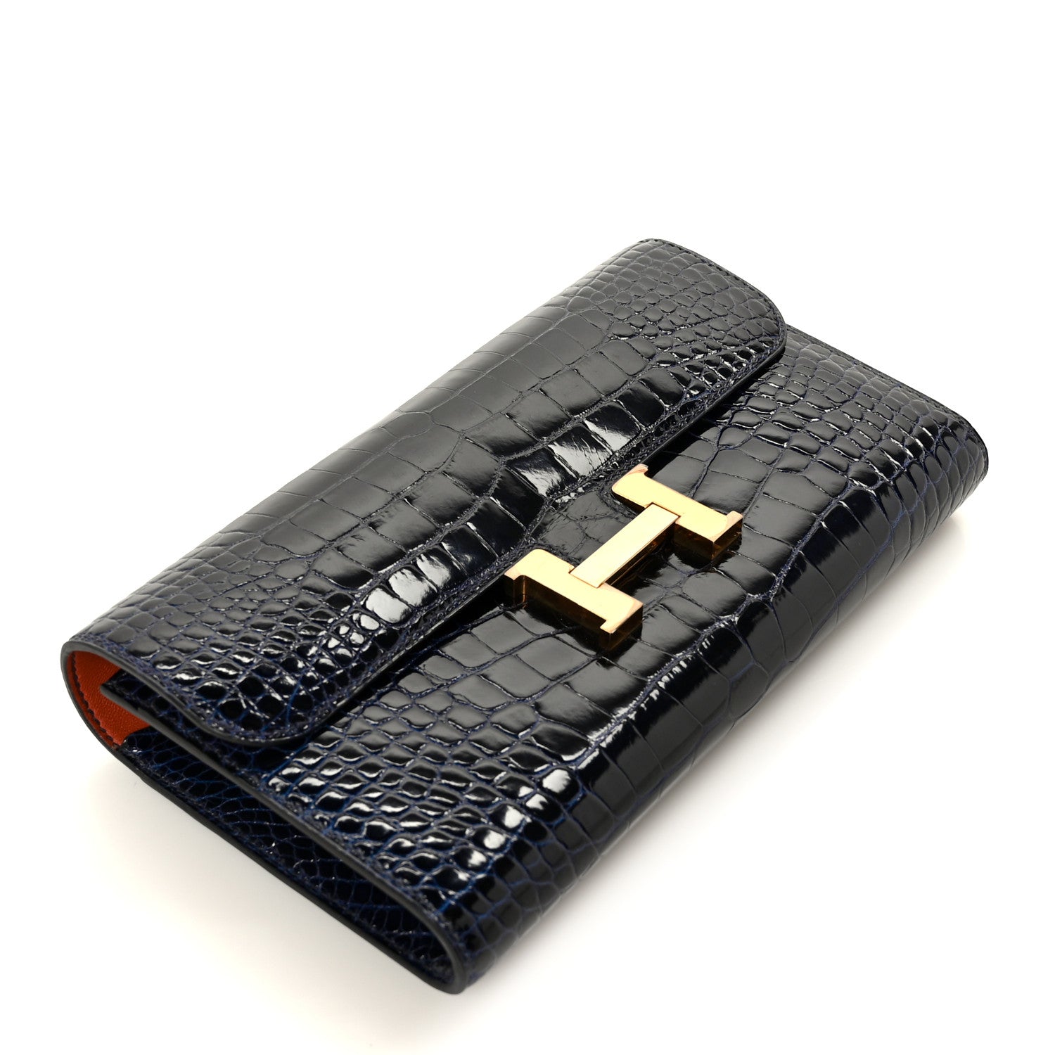 Hermes Shiny Alligator Constance Long Wallet 4 of 10