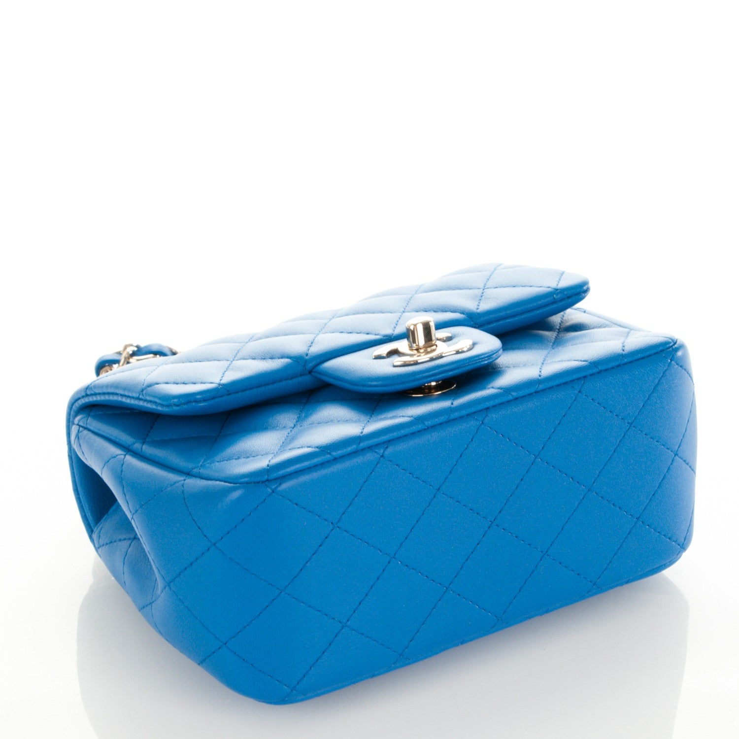 Chanel Lambskin Quilted Mini Square Flap Blue 4 of 7
