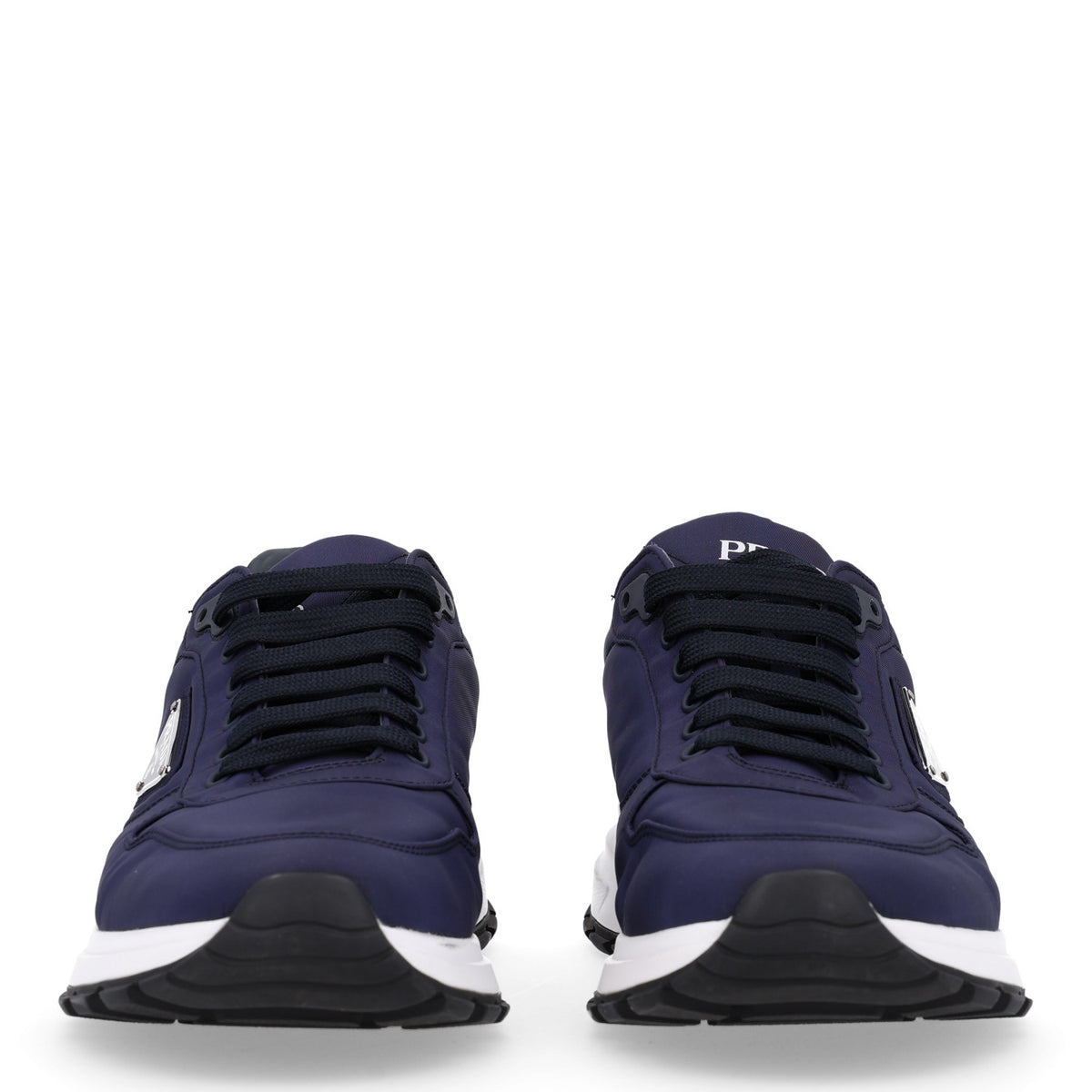 Re-Nylon Spazzolato Metal Triangle Logo Mens Prax 01 Sneakers 9.5 Navy