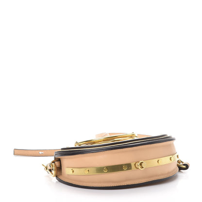 Chloe Suede Calfskin Constellation Studded Small Nile Bracelet Minaudiere Bag Blush Nude 5 of 9