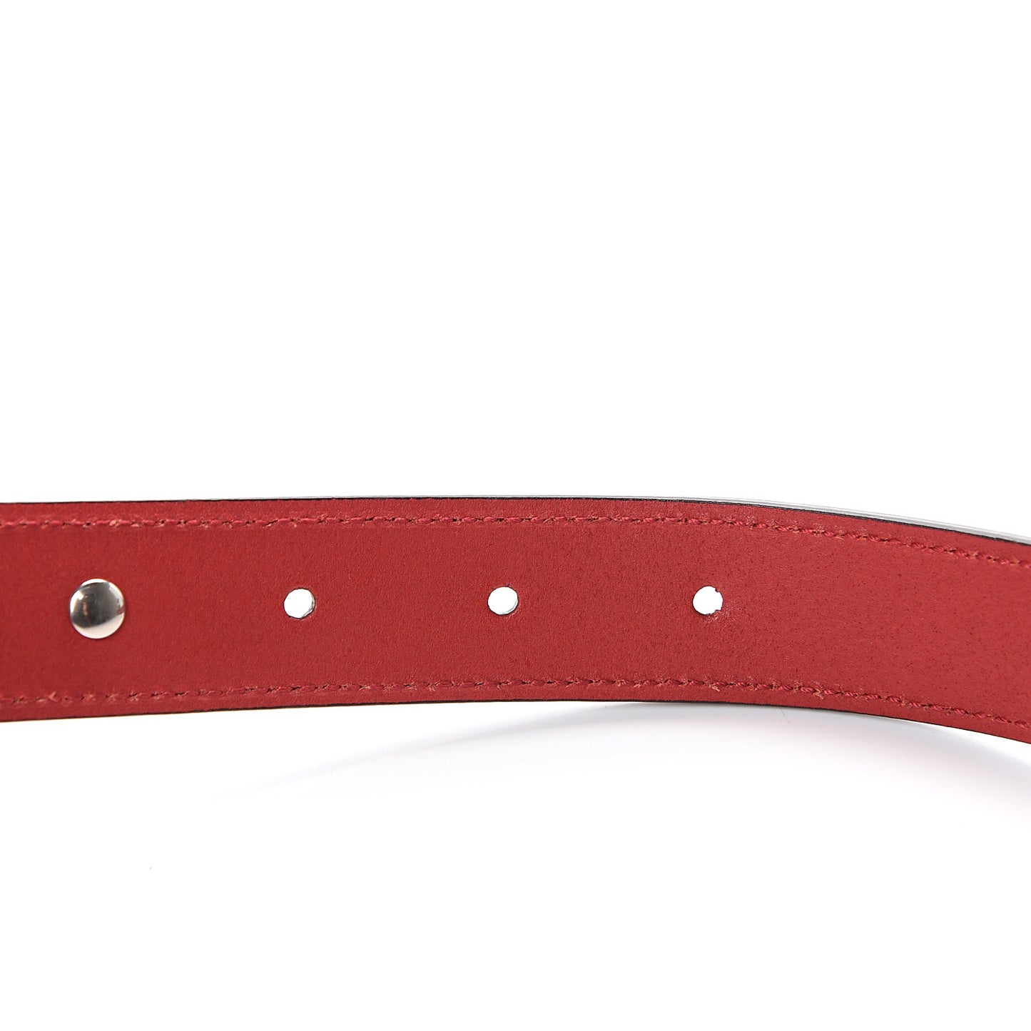 Calfskin Star Studded Torchon Double G Belt 75 30 Hibiscus Red