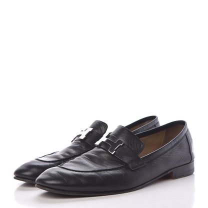 Hermes Goatskin Mens Paris Loafers 43 Black 3 of 20