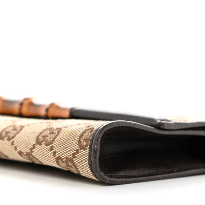 Gucci Monogram Bamboo Bar Clutch Dark Brown 10 of 12