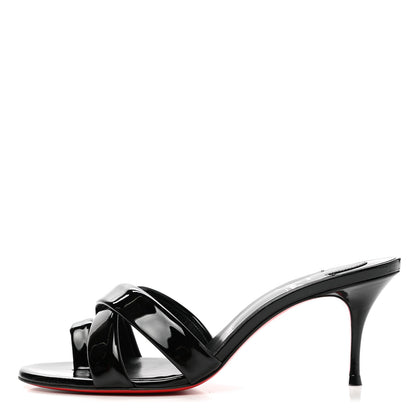 Christian Louboutin Patent Simply Me 70 Slide Sandals 38.5 Black 1 of 10