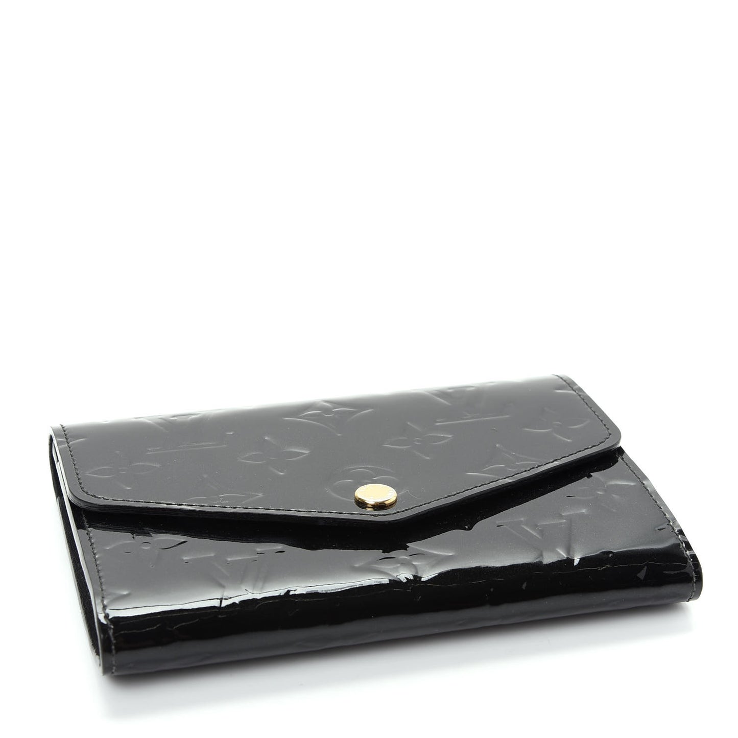 Vernis Sarah Compact Wallet Black Magnetique