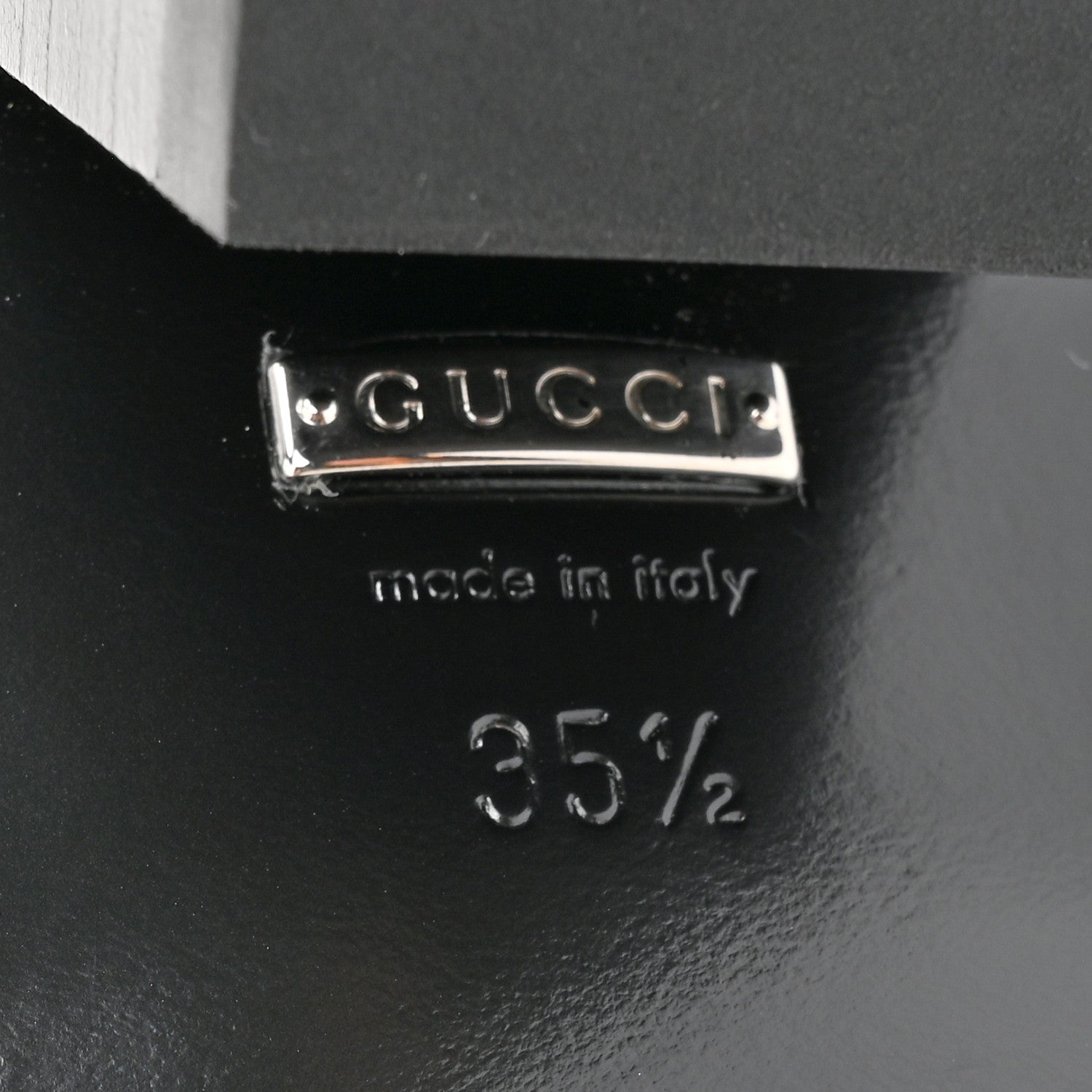 Gucci New Waxed Calfskin Chain Square Toe Boots 35.5 Black 6 of 10