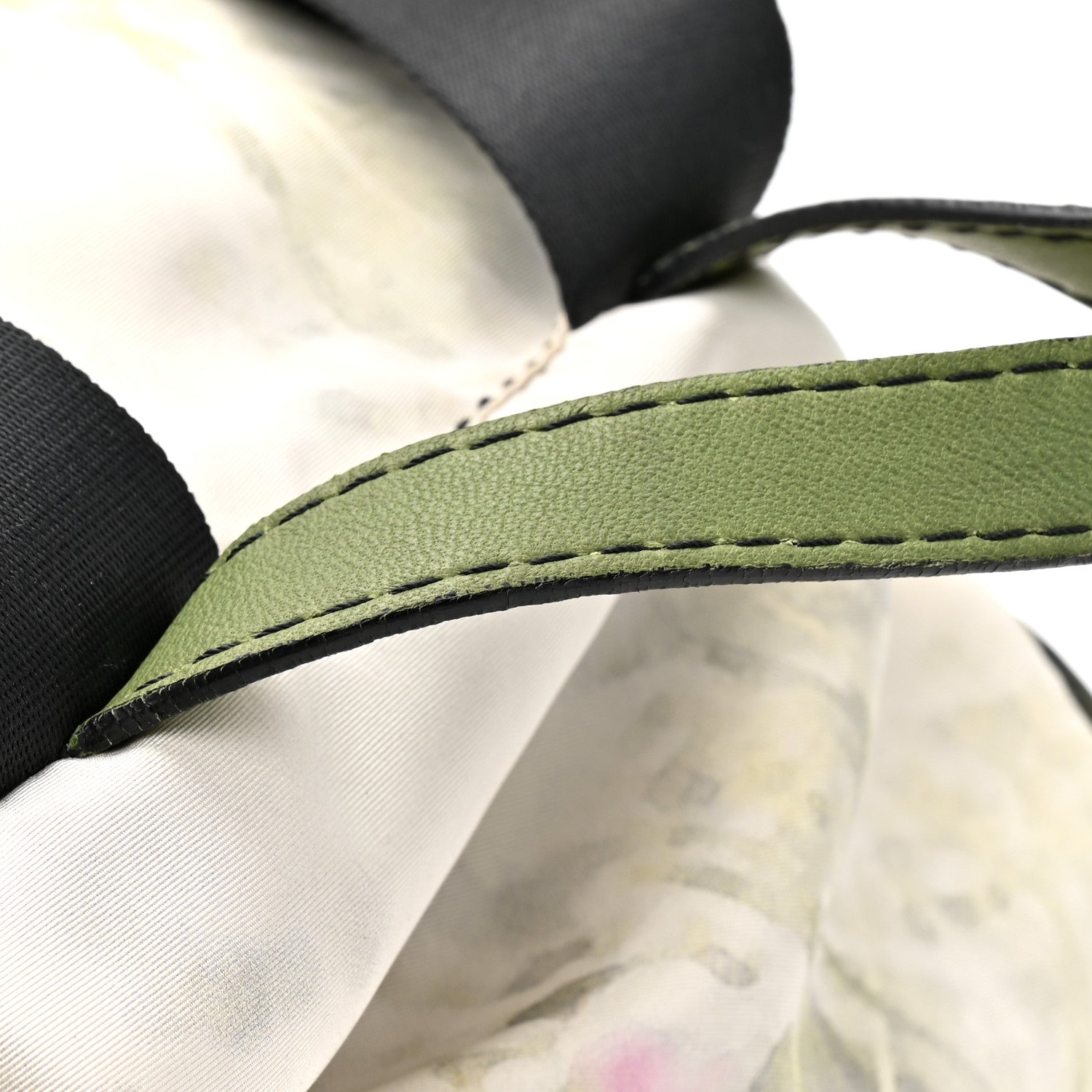 Valentino Garavani Nylon Foral Print Bow Backpack Green Multicolor 10 of 11