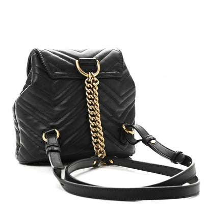 Gucci Calfskin Matelasse GG Marmont Flap Backpack Black 3 of 10
