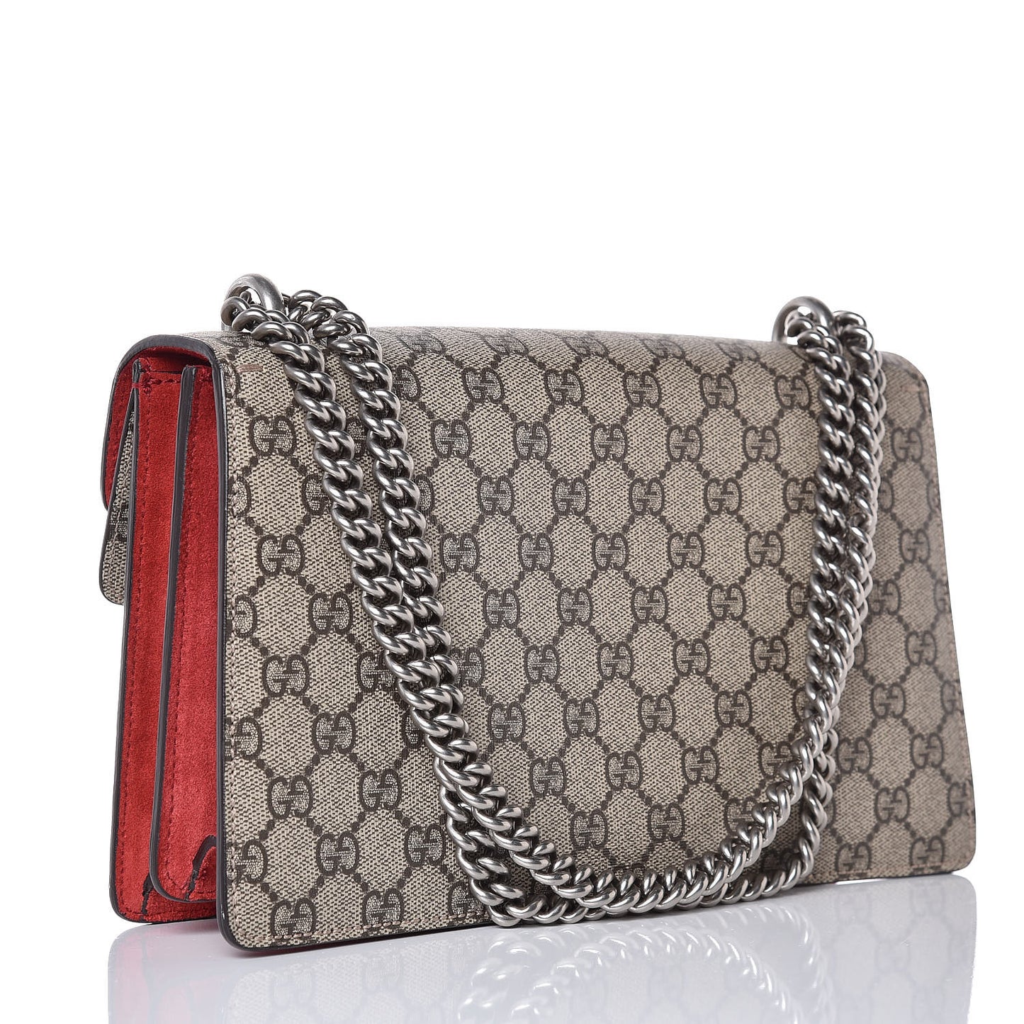 GG Supreme Monogram Small Dionysus Shoulder Bag Red