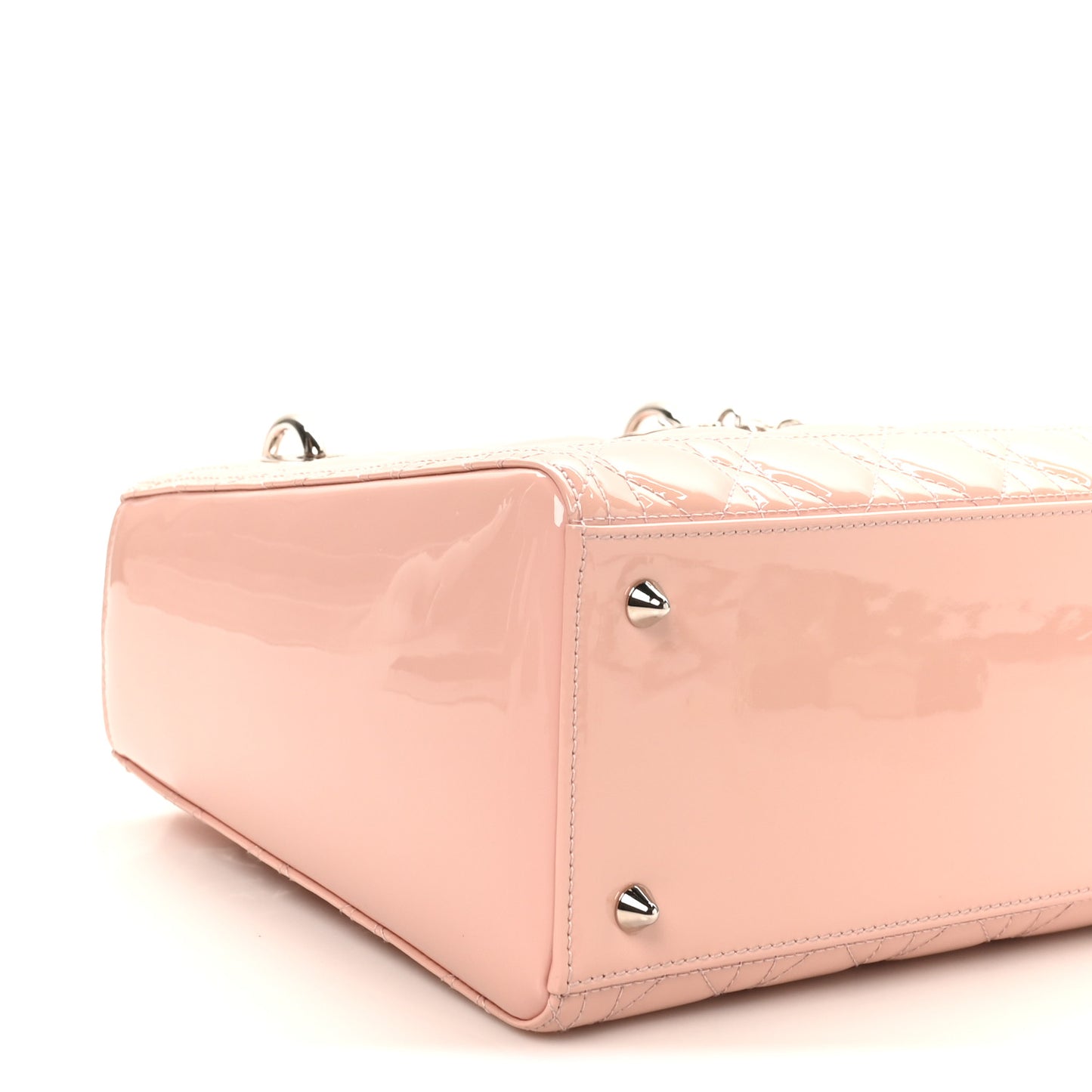 Patent Cannage Medium Lady Dior Light Pink