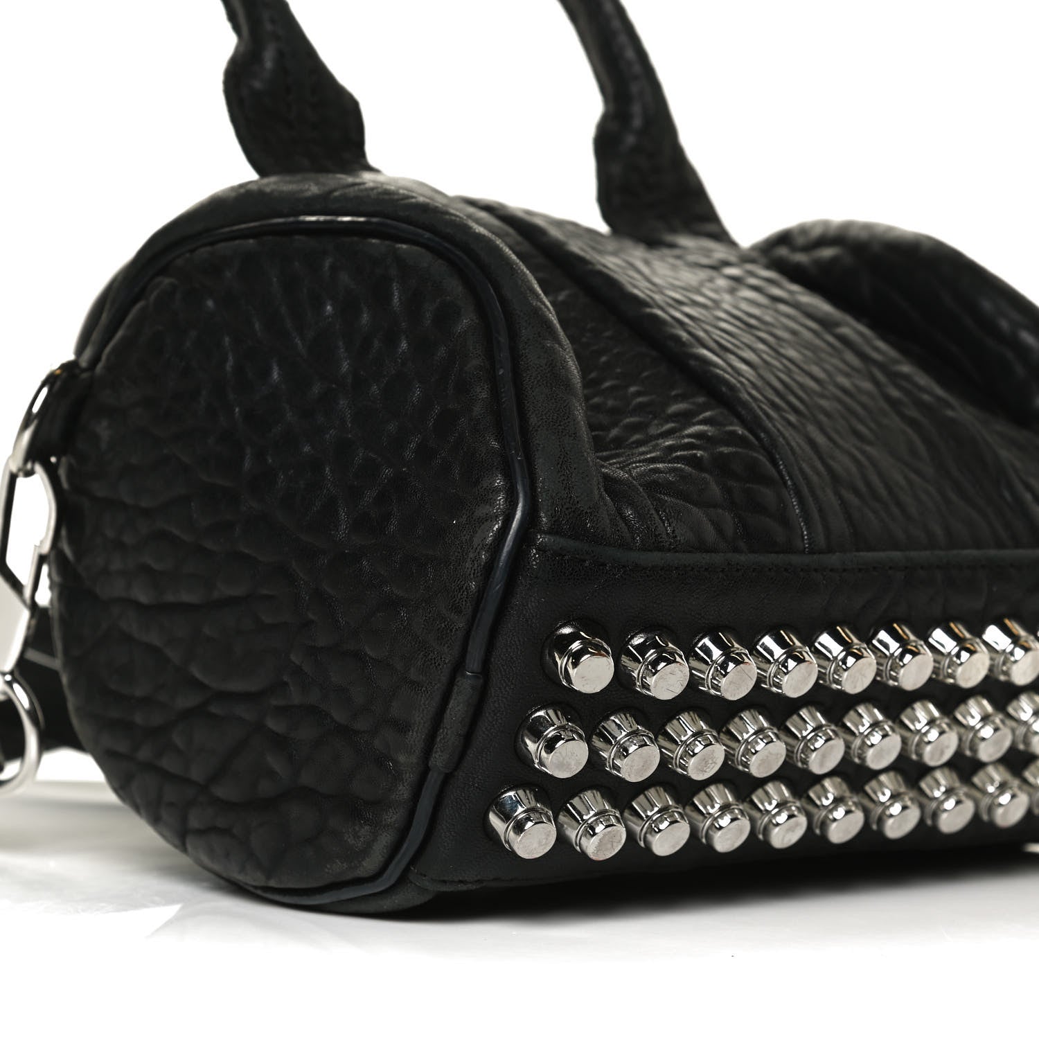 Alexander Wang Pebbled Lambskin Mini Rockie Black Rhodium Hardware 8 of 17