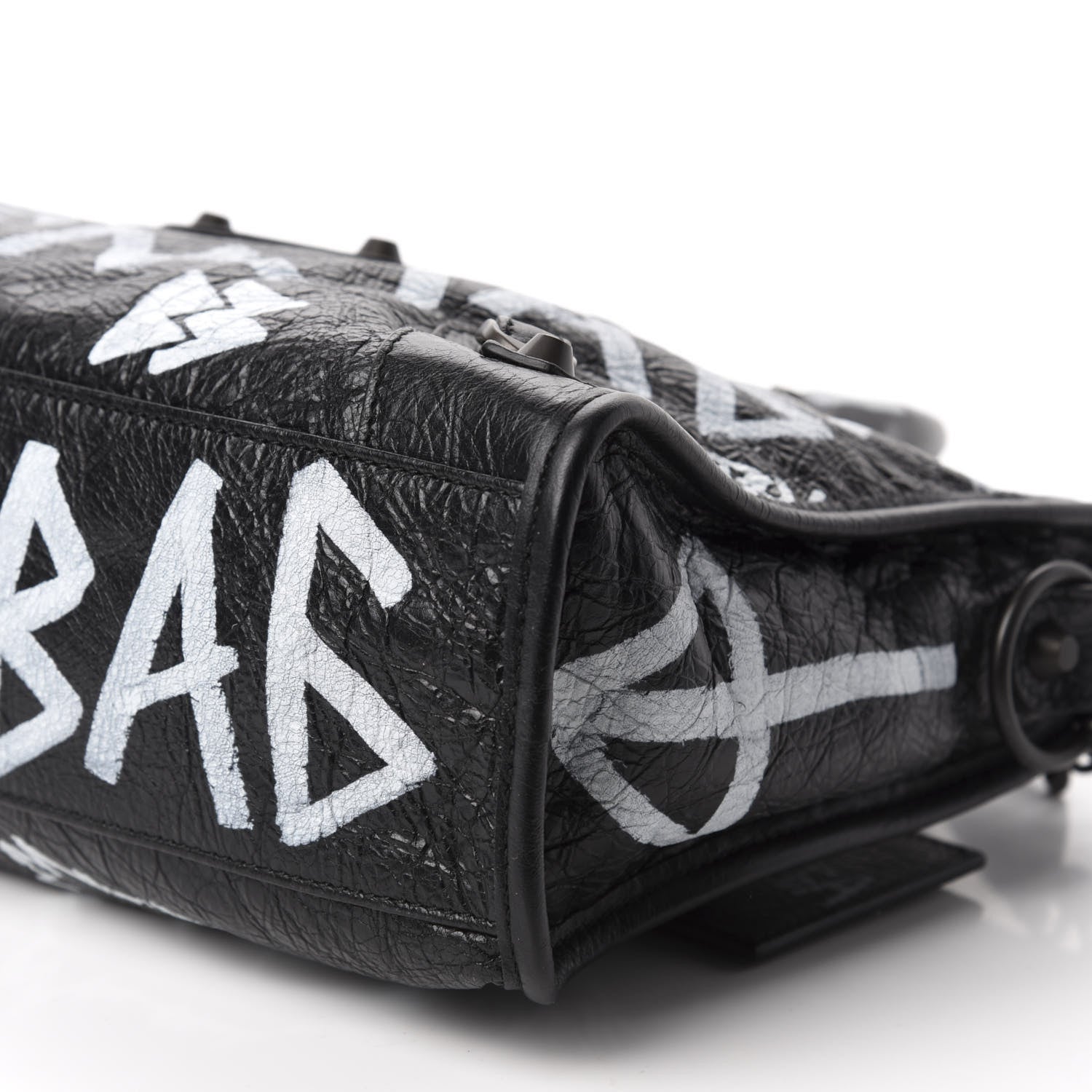 Balenciaga Agneau Classic Hardware Graffiti All Over S City Black 8 of 11